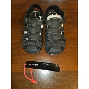Revere Amsterdam Men's Removable‎ Footbed Sandal Black Size 44 US 10